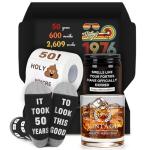 Vintage 1975 Wine Glass and Fun Gift Set