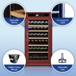 Luxury Wood Wine Cooler for 69 Bottles