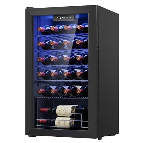 Icyglee 25-Bottle Wine Cooler with Glass Door