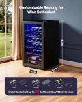 Icyglee 25-Bottle Wine Cooler with Glass Door