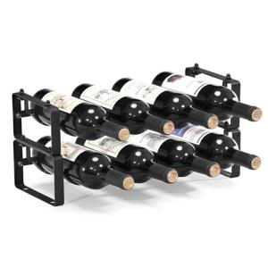 Sturdy Stackable Metal Wine Rack for Countertop