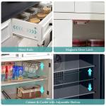 Farmhouse Wine Bar Cabinet with Beverage Fridge