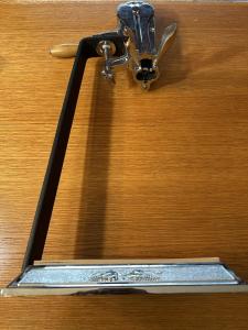 Chrome Wine Bottle Opener with Wooden Stand