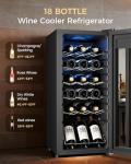 18 Bottle Wine Cooler with Glass Door