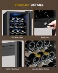 18 Bottle Wine Cooler with Glass Door