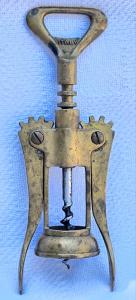 Italian Brass Butterfly Corkscrew Wine Bottle Opener