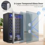 YEEGO 32-Bottle Mini Freestanding Wine Cooler