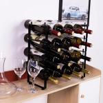 Stackable 4-Tier Wine Rack for 16 Bottles
