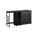 Herture Mini Wine Fridge and Coffee Bar Cabinet