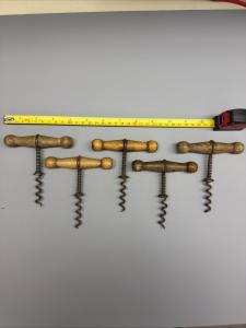 Set of 5 Vintage William Rockwell Clough Corkscrews