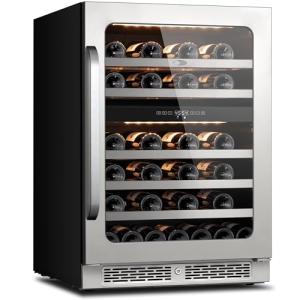 24" Dual Zone Wine Fridge Cooler - 46 Bottles