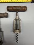 Set of 3 Antique Spring-Loaded Corkscrews
