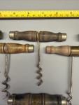 Set of 6 Antique Wooden Handle Corkscrews