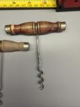 Set of 6 Antique Wooden Handle Corkscrews