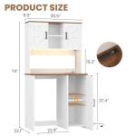 Mini Fridge Wine Bar Cabinet with Storage