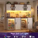 Mini Fridge Wine Bar Cabinet with Storage