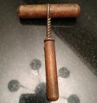 Rustic Wooden T-Handle Corkscrew Wine Opener