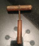 Rustic Wooden T-Handle Corkscrew Wine Opener