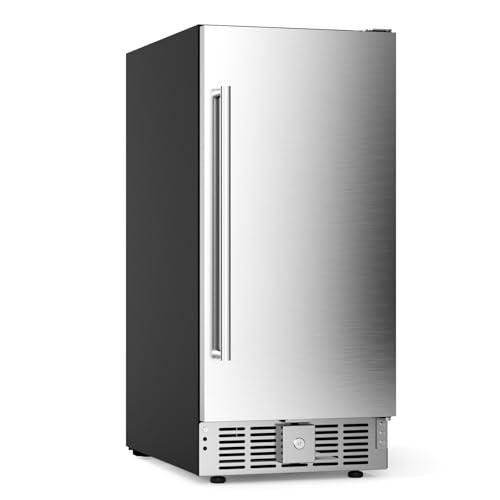 15-Inch Beverage Refrigerator with Stainless Steel Door