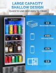 15-Inch Beverage Refrigerator with Stainless Steel Door