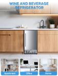 15-Inch Beverage Refrigerator with Stainless Steel Door