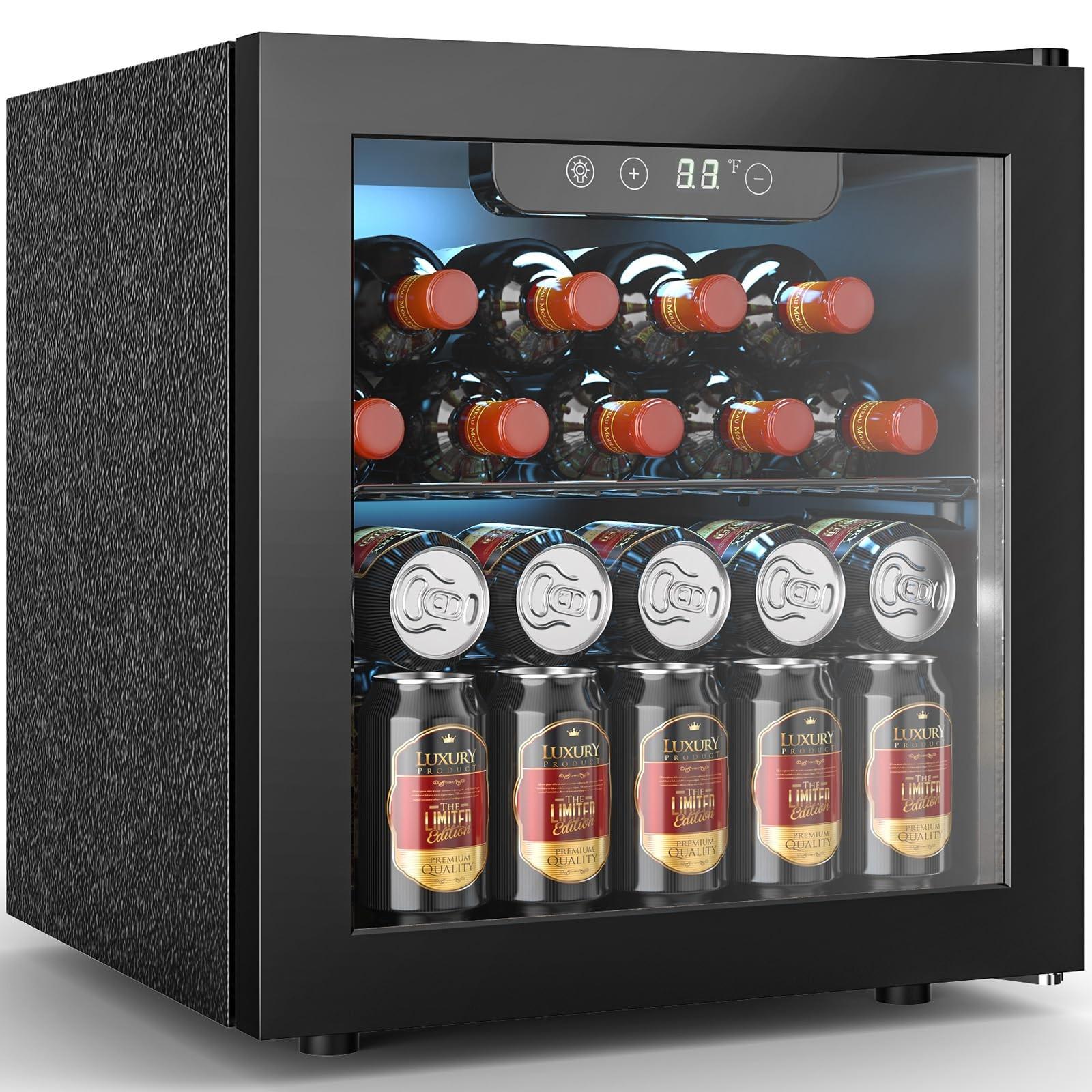 Compact Wine Fridge for 12 Bottles & Cans