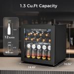 Compact Wine Fridge for 12 Bottles & Cans
