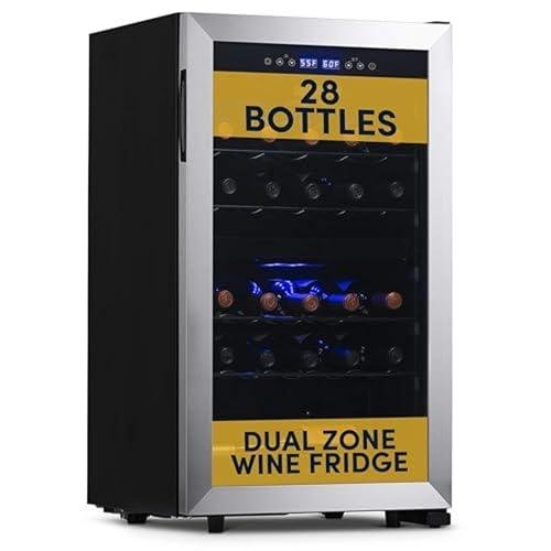 Newair Dual Zone Wine Fridge with Racks