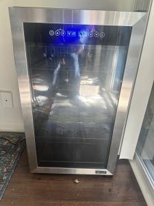 Newair NWC028SS01 Freestanding Wine Fridge Stainless Steel Glass Digital Display