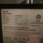 Newair NWC028SS01 Freestanding Wine Fridge Stainless Steel Glass Digital Display