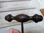 ANTIQUE 1883 Patent Wine Bottle Corkscrew Tuned Wood Handle 