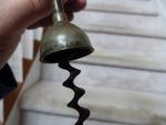 ANTIQUE 1883 Patent Wine Bottle Corkscrew Tuned Wood Handle 