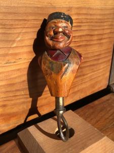 Hand-Carved Italian Wood Wine Bottle Opener