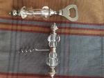 Handmade Antique Wine Corkscrew and Bottle Opener Set