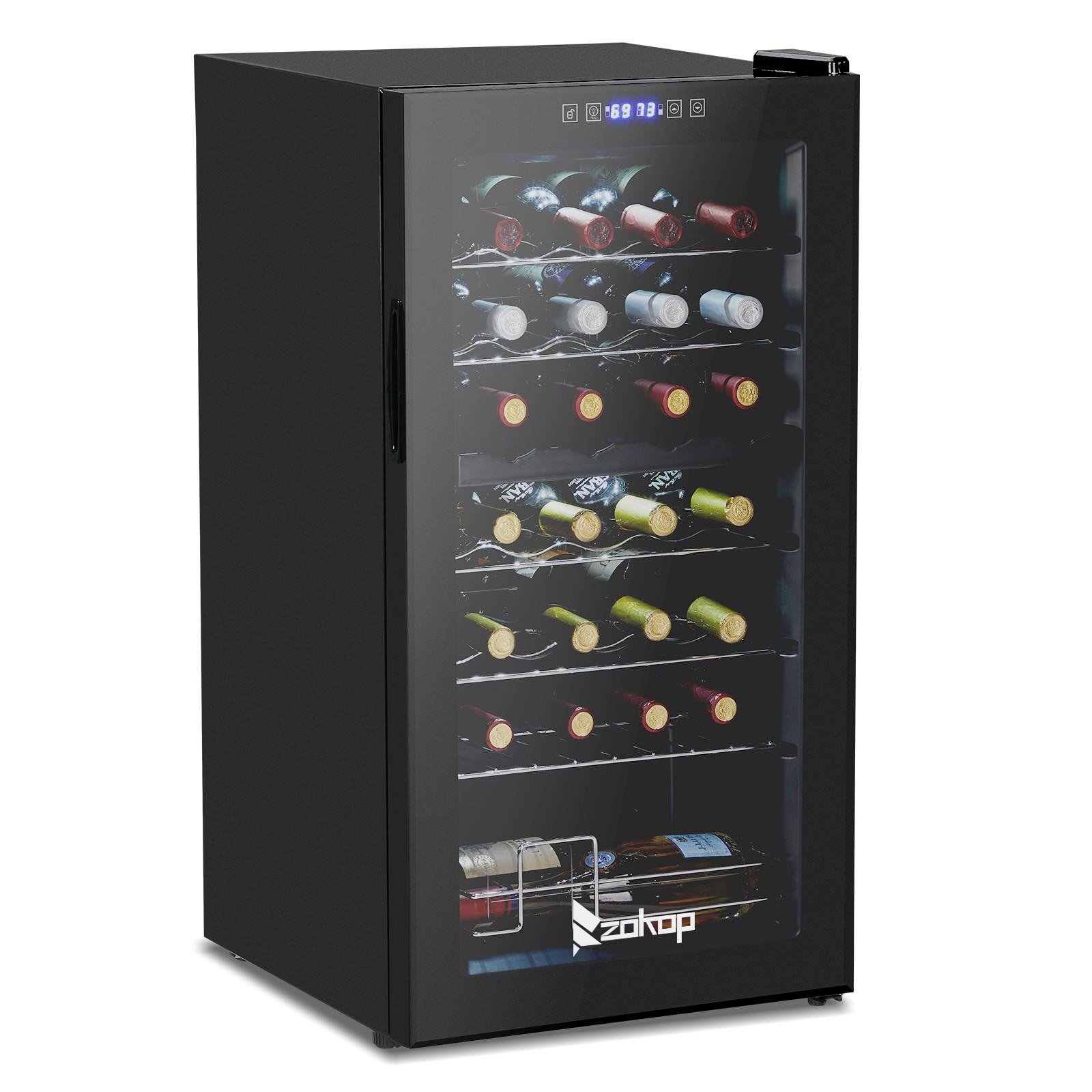 28-Bottle Freestanding Wine Cooler Refrigerator