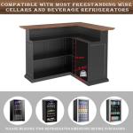 L Shaped Modern Home Bar Cabinet with Fridge