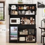 Stylish 69" Kitchen Pantry and Wine Bar Cabinet