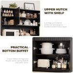 Stylish 69" Kitchen Pantry and Wine Bar Cabinet