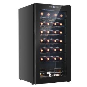 Electric Wine Fridge for 28 Bottles with LED