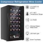 Electric Wine Fridge for 28 Bottles with LED