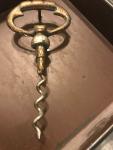 Antique Brass Wine Corkscrew Framed Artwork