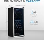 Newair Dual Zone Freestanding Wine Fridge