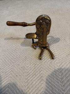 Antique Bronze Wine Bottle Corkscrew with Cherubs