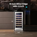 Yeego 15-Inch Wine Cooler - Holds 33 Bottles