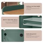 Green Bar Cabinet with Wine Storage and Fridge