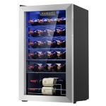 25-Bottle Freestanding Wine Cooler with Adjustable Temp