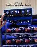 25-Bottle Freestanding Wine Cooler with Adjustable Temp