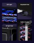 25-Bottle Freestanding Wine Cooler with Adjustable Temp