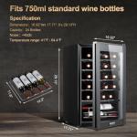 24-Bottle Mini Fridge Wine Cooler with Digital Control