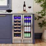 Dual Zone Wine and Beverage Cooler for 18 Bottles